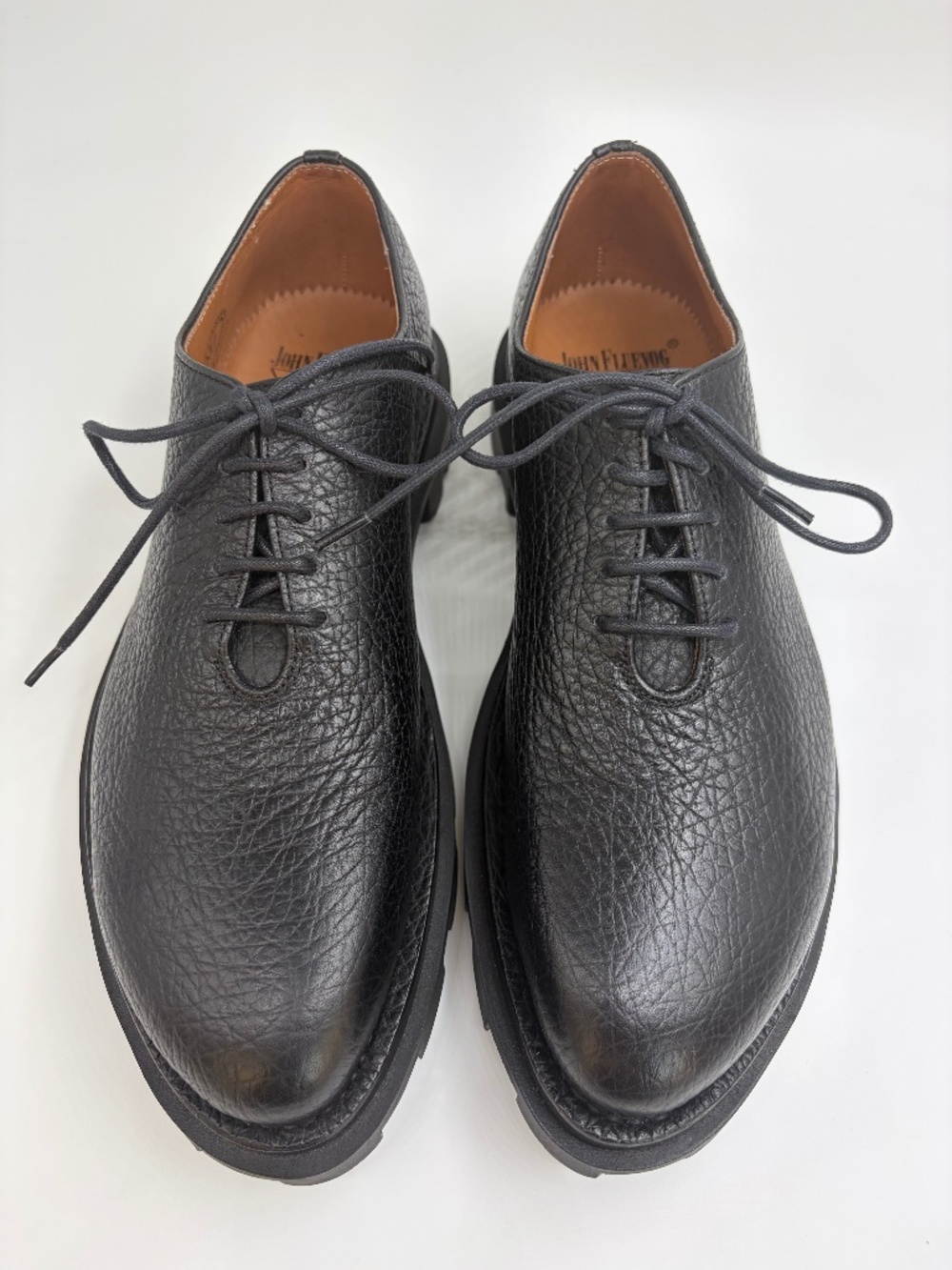 John Fluevog Northampton Hunsbury Meadow Oxford Shoes Men's 7 Black Leather